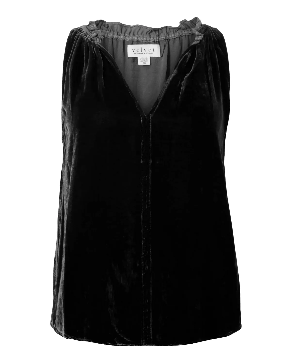 Prima Velvet Tank Top (Black)