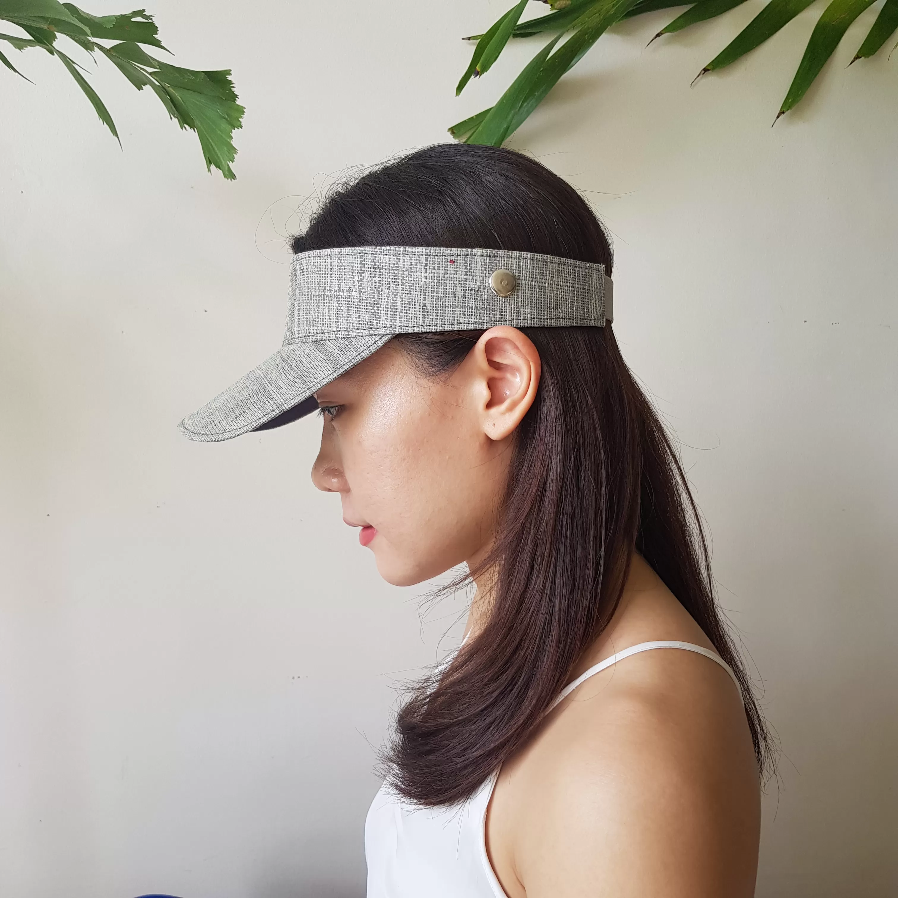 Raffia Visor + Face Shield (Gray)