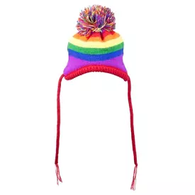 Rainbow Dog Wool Beanie Hat