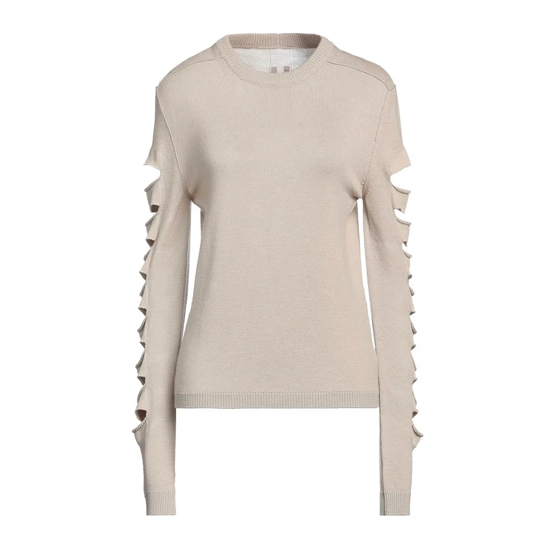 RICK OWENS  |Crew Neck Wool Long Sleeves Plain V-neck & Crew neck