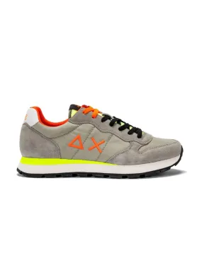 Sneakers Sun68 uomo Tom fluo Z34102 grigio chiaro