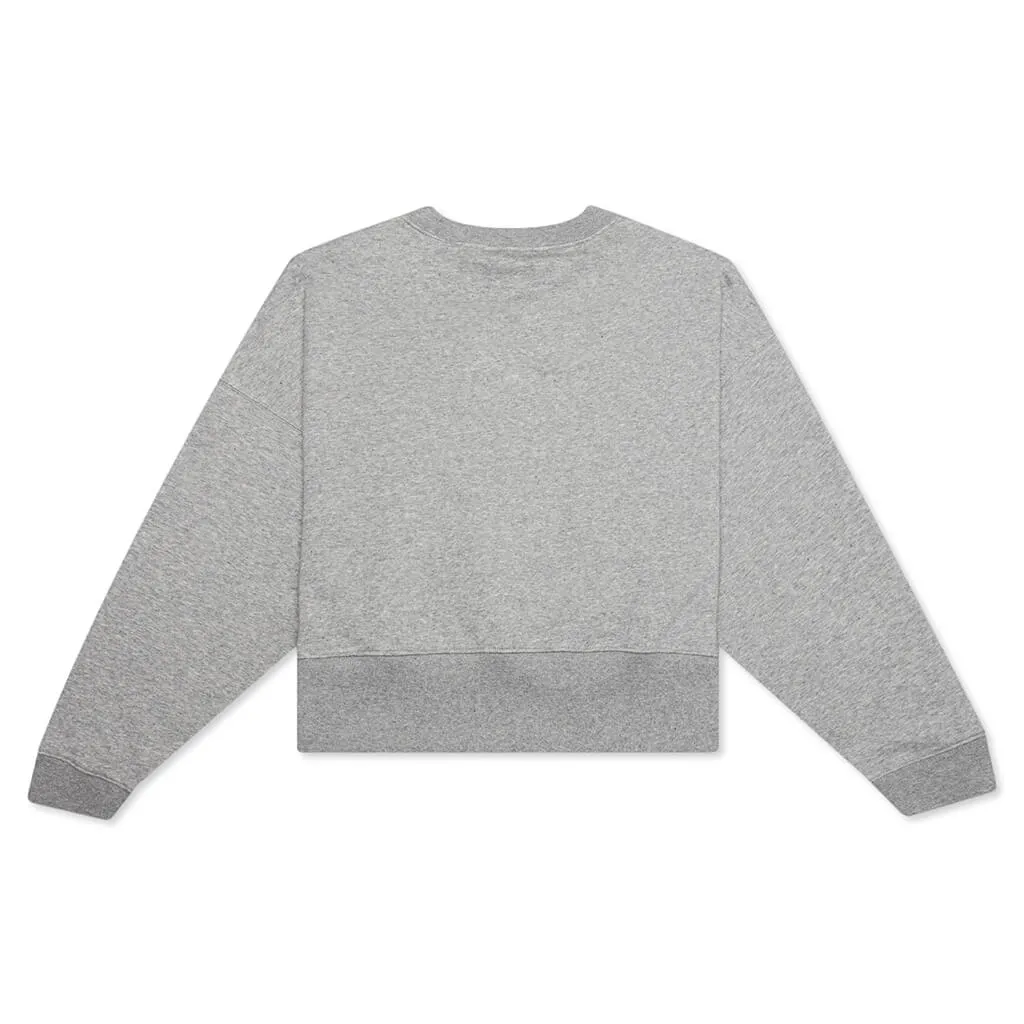 Sportswear Collection Essentials Women's Oversized Fleece Crew Sweatshirt - Dark Grey Heather