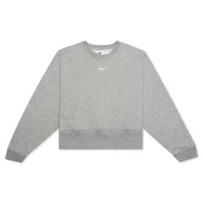 Sportswear Collection Essentials Women's Oversized Fleece Crew Sweatshirt - Dark Grey Heather