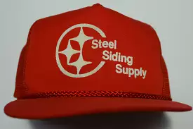 Steel Siding Supply Vintage Foam Mesh 80s Adjustable Back Snapback Hat