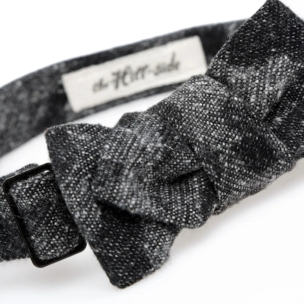 The Hill-Side Jacquard Fuzzy Nordic Camouflage Bow-TieBlack