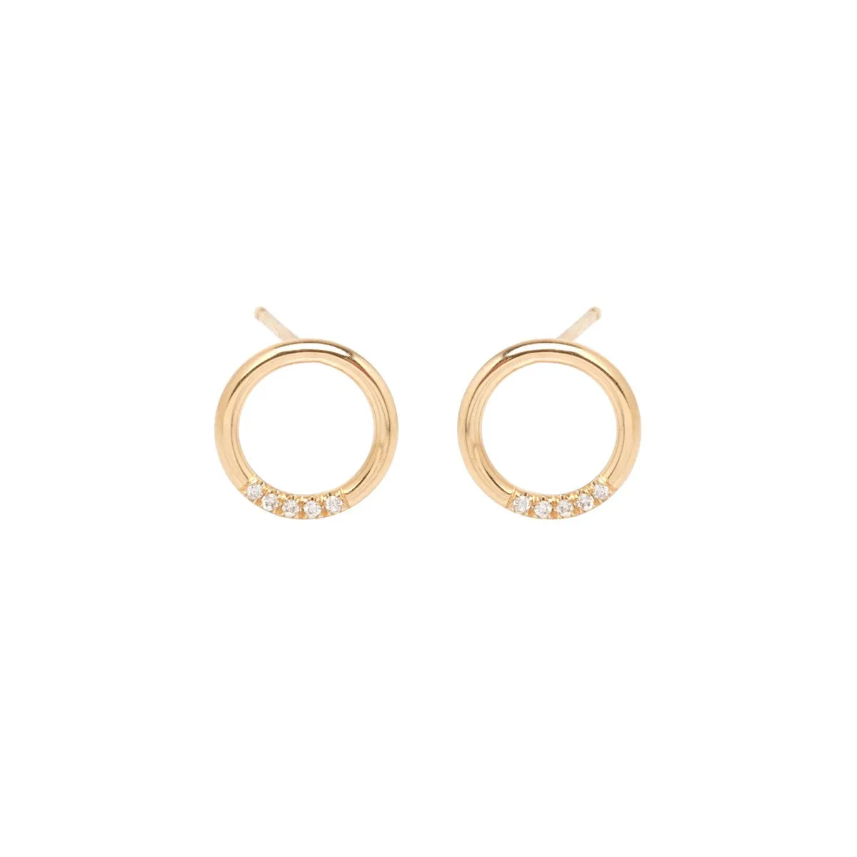 Thick Circle Stud Earrings