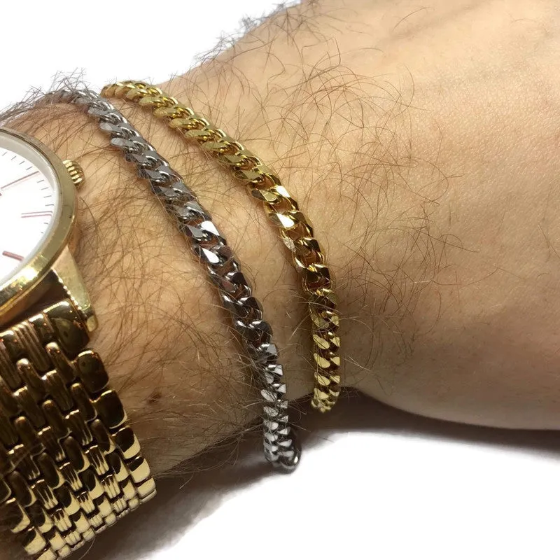 Thick Curb Chain Link Bracelet