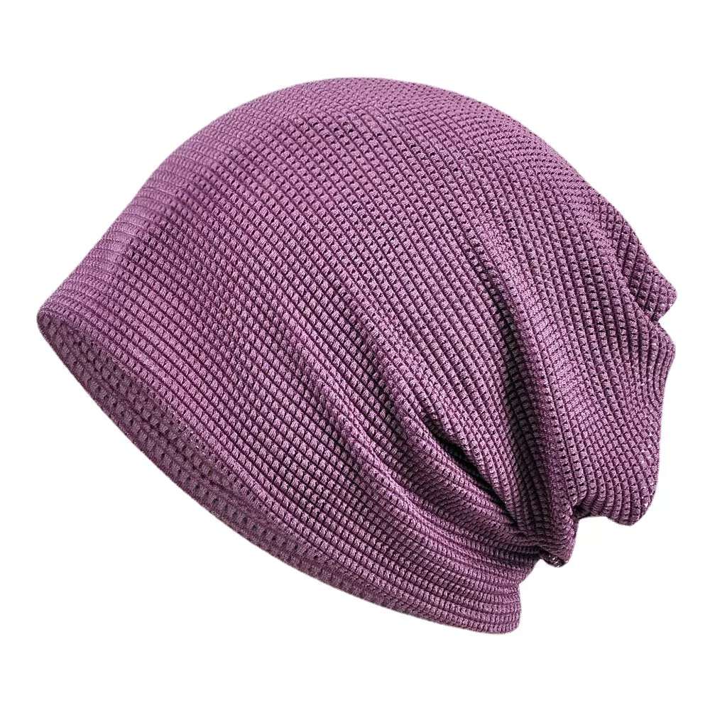 Thin Beanie Hat Solid Color Mesh Breathable HairBand Scarf Multifunctional