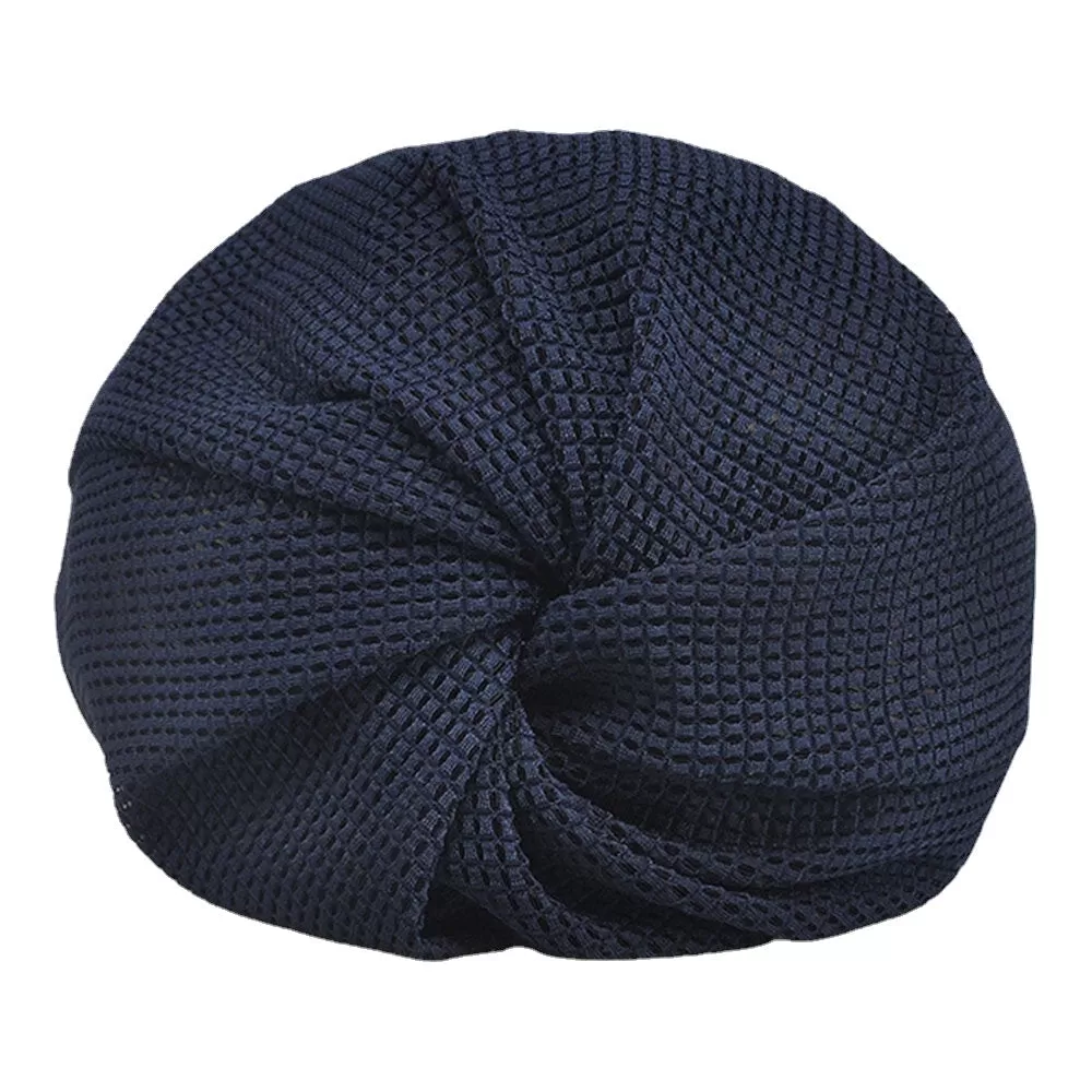 Thin Beanie Hat Solid Color Mesh Breathable HairBand Scarf Multifunctional