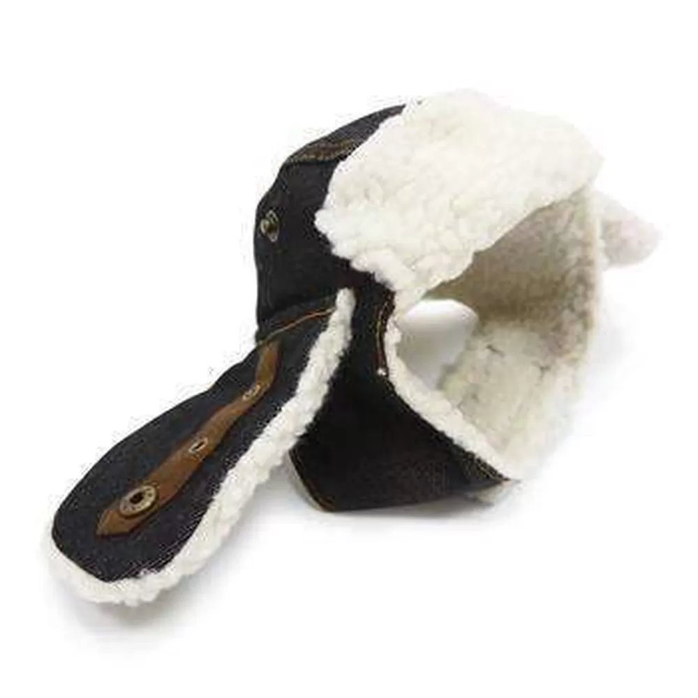 Trapper Dog Hat - Black Denim