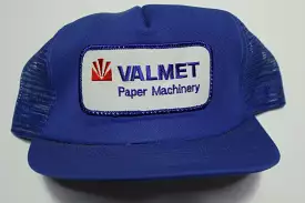 Valmet Paper Machinery Patch Vintage Foam Mesh 80s Adjustable Back Snapback Hat