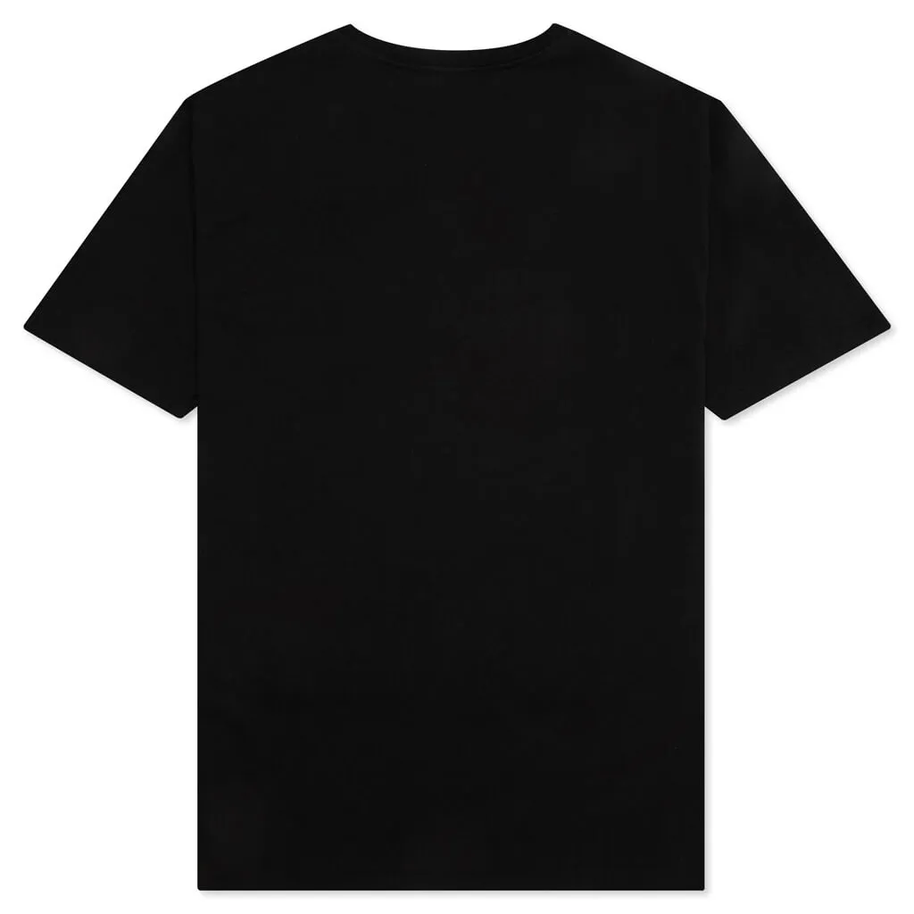 Washed Heavy Weight Crew Neck Tee 'Type 2' - Black/Red