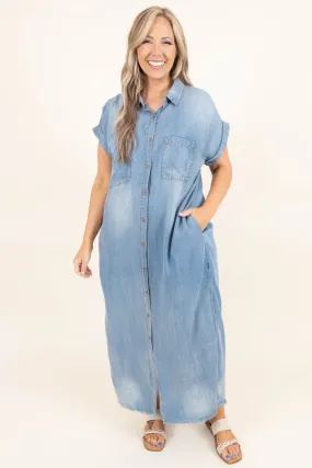 Watch Me Win Dress, Denim