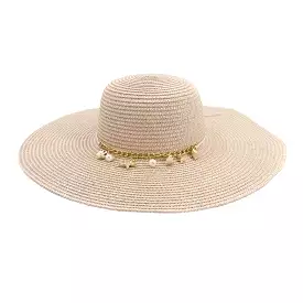 Women Sunscreen Vacation Beach Sun Hat Trinket Chain Decoration Elegant Stylish Straw Hat