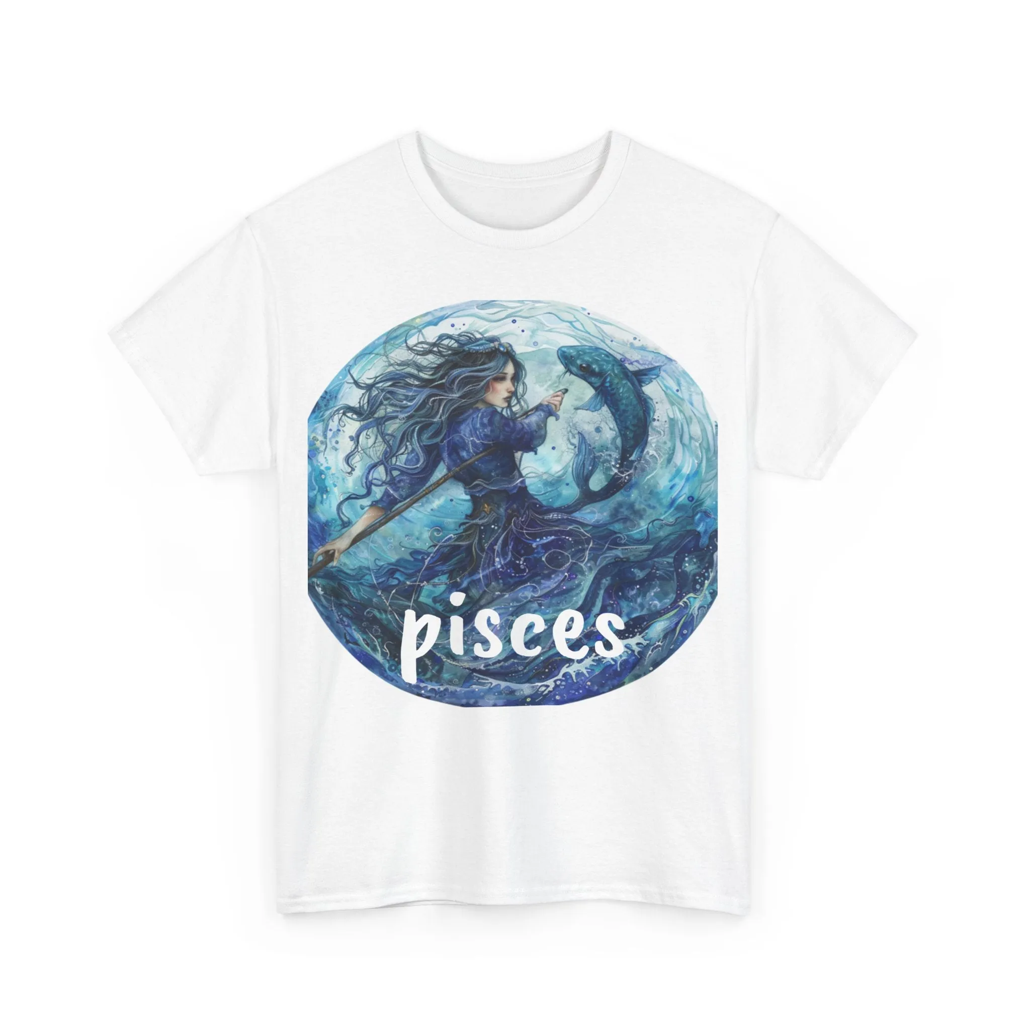 Zodiac Pisces Unisex Heavy Cotton Tee