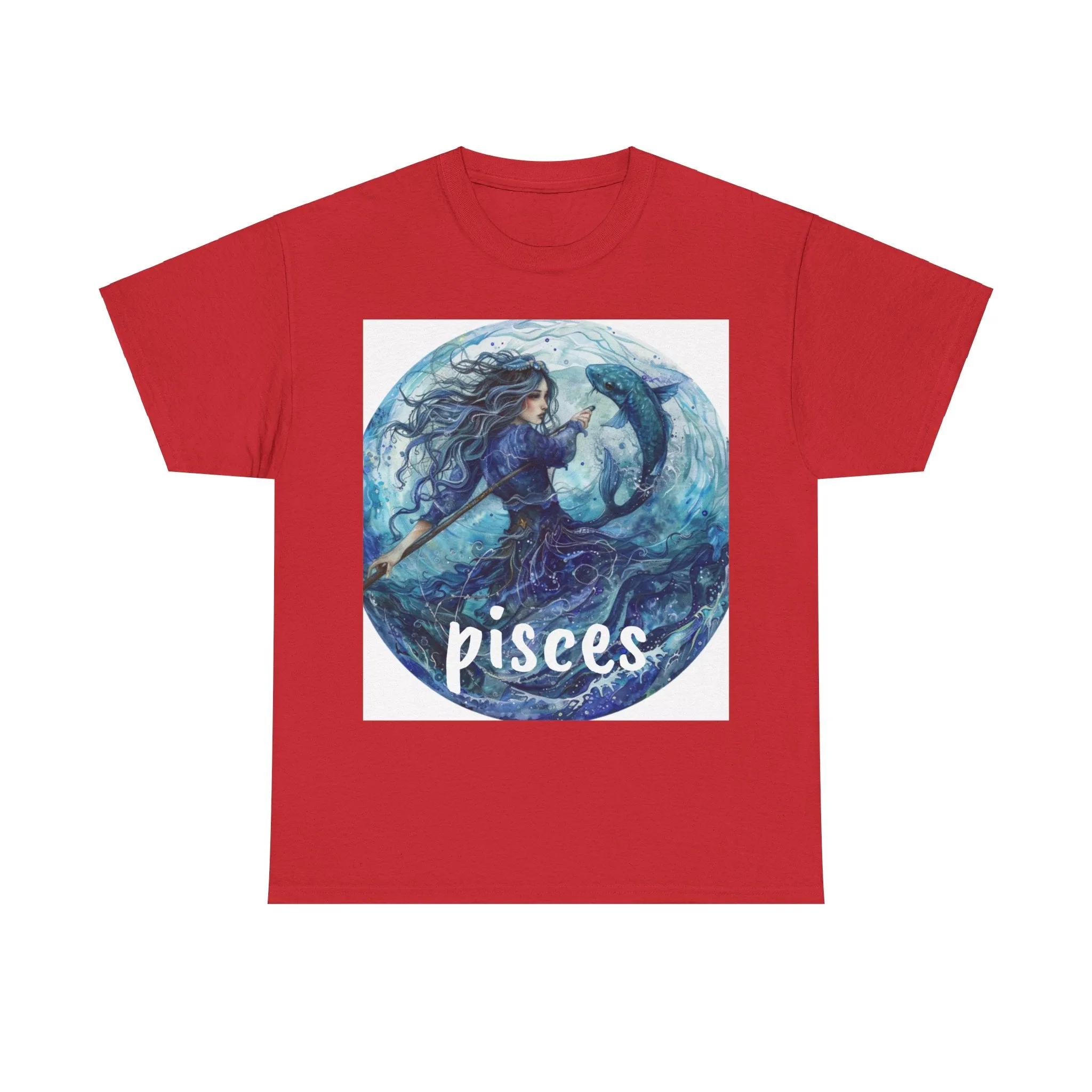 Zodiac Pisces Unisex Heavy Cotton Tee