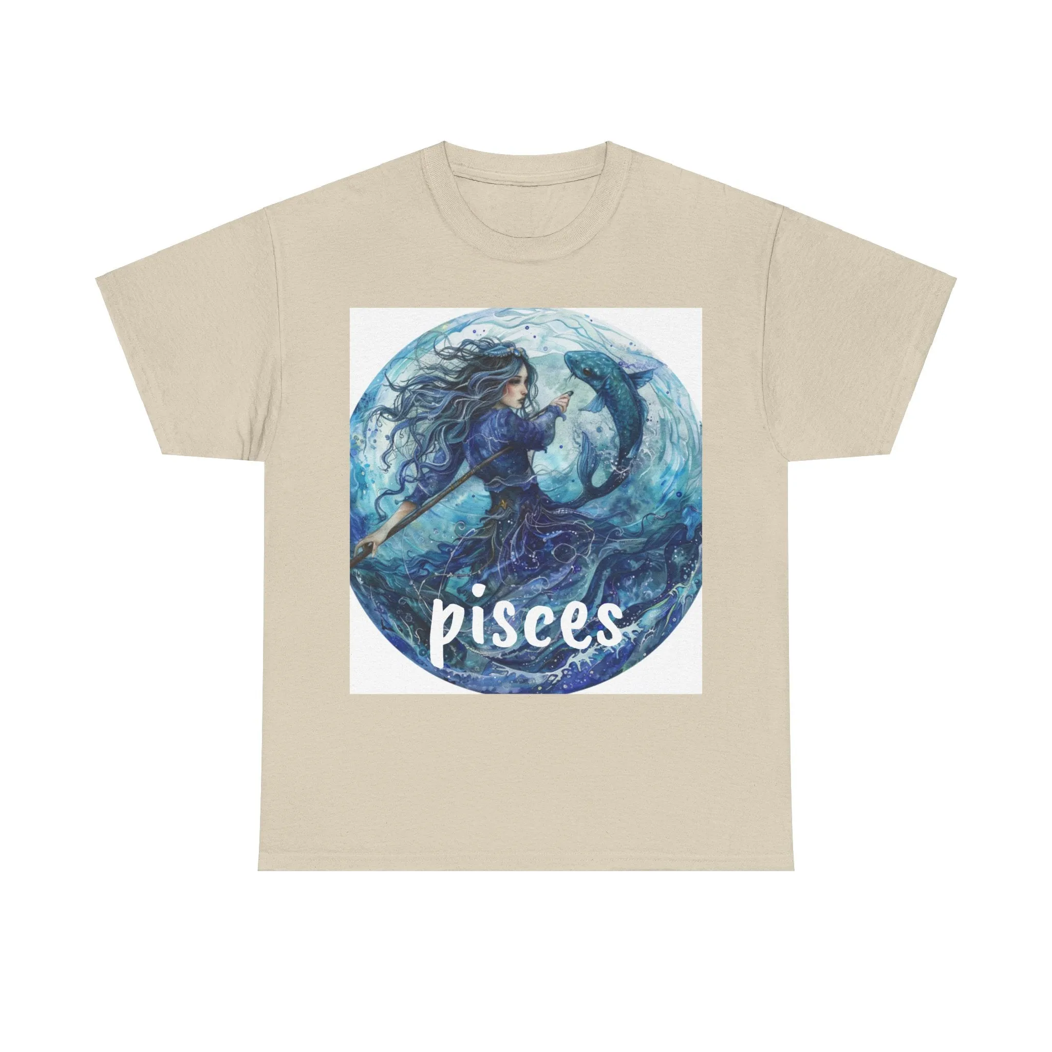 Zodiac Pisces Unisex Heavy Cotton Tee